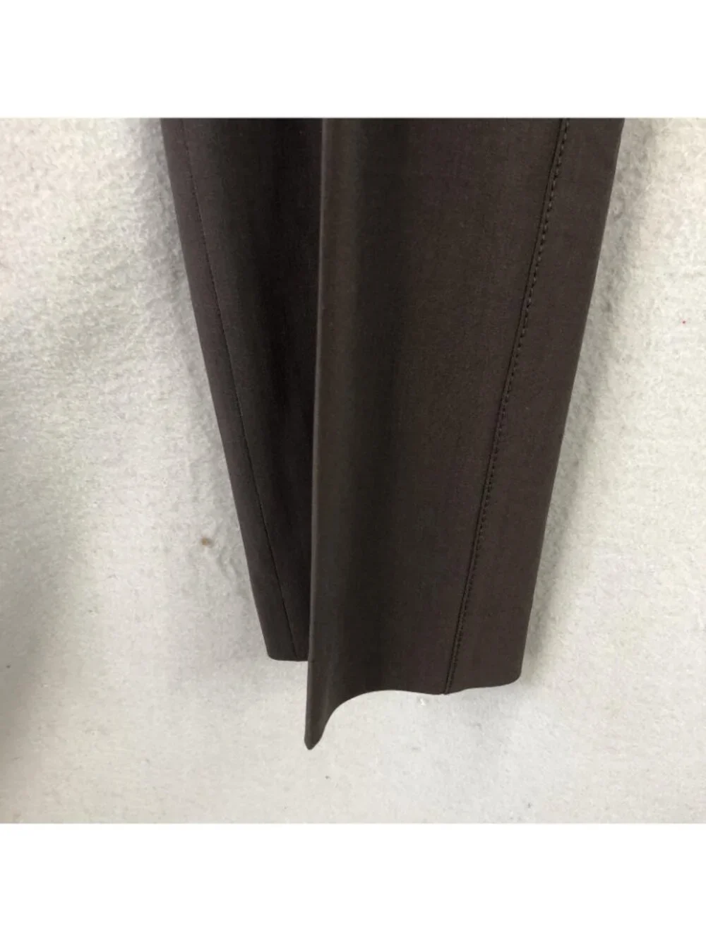 Piazza Sempione Pants Womens IT 46 Brown Wool Twill Tapered Dressy Made Italy